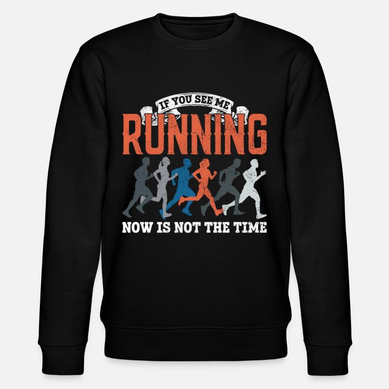 Running Runner Half Marathon - Stanley/Stella Unisex Bio-Sweatshirt CHANGER  - Schwarz