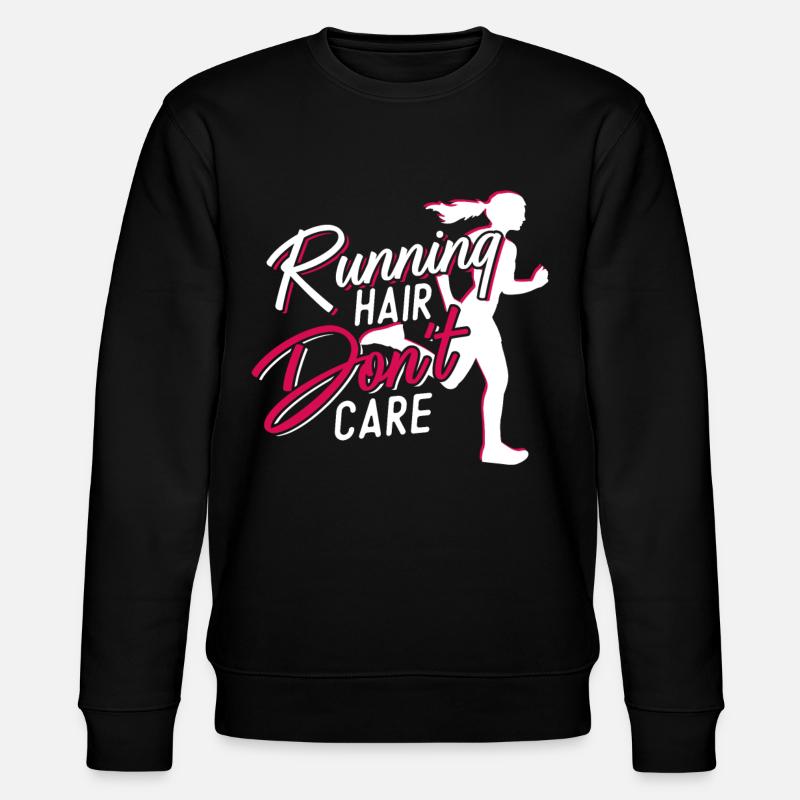 Running Runner Half Marathon Girl - Stanley/Stella Unisex Bio-Sweatshirt CHANGER  - Schwarz