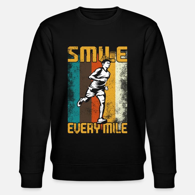 Running Runner Half Marathon - Stanley/Stella Unisex Bio-Sweatshirt CHANGER - Schwarz