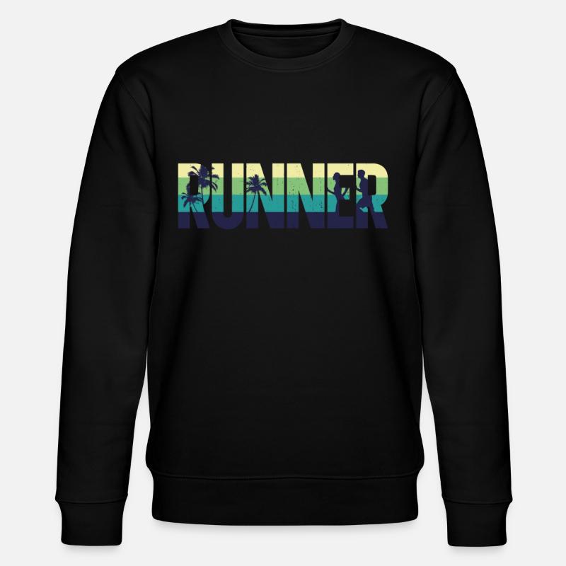 Coureur de course Semi-Marathon Rétro - Sweat bio CHANGER Stanley/Stella Unisexe - noir