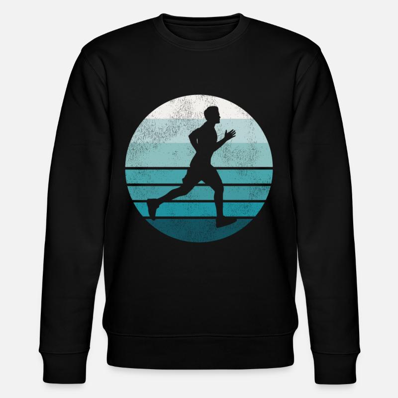 Running Runner Half Marathon Retro - Stanley/Stella CHANGER Unisex Organic Sweatshirt - black