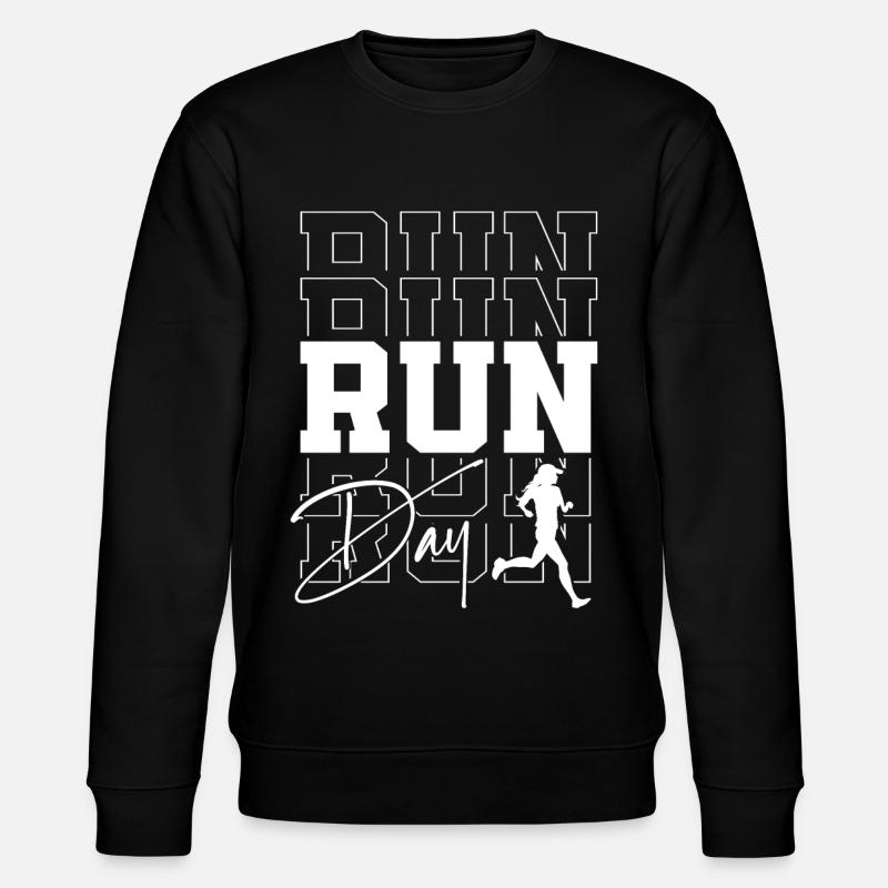 Running Runner Half Marathon - Stanley/Stella Unisex Bio-Sweatshirt CHANGER - Schwarz