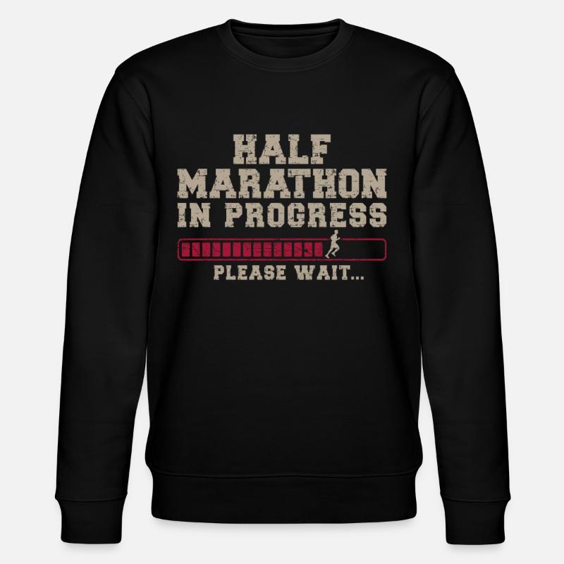 Running Runner Half Marathon - Stanley/Stella CHANGER Unisex Organic Sweatshirt - black