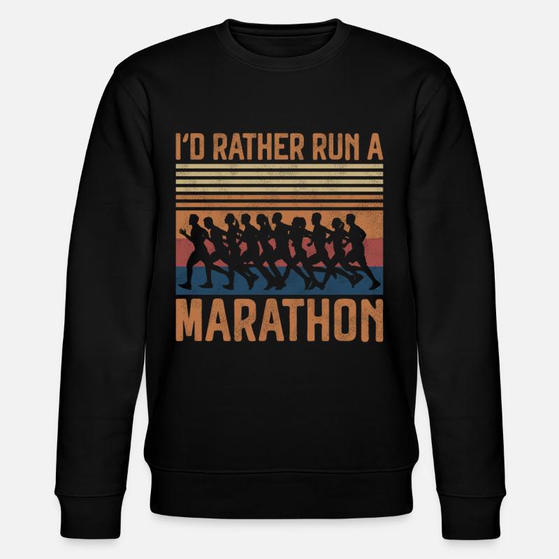 Running Runner Half Marathon - Stanley/Stella CHANGER Unisex Organic Sweatshirt - black