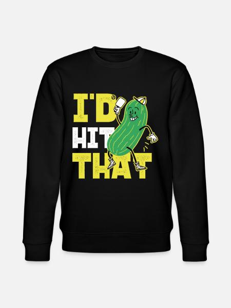 Pickleball Pickle I'd Hit That - Stanley/Stella CHANGER Unisex Organic Sweatshirt - black