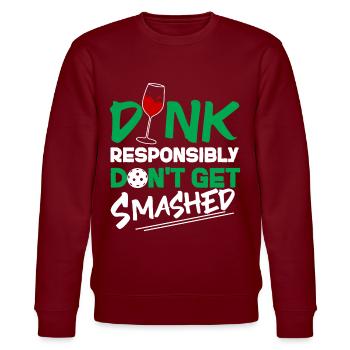 Pickleball Pun Wine Dink - Sweat bio CHANGER Stanley/Stella Unisexe - bordeaux - Devant - Nik (191cm) & Marisol (170cm)