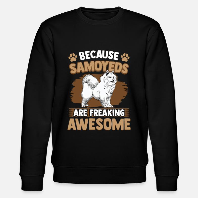Samojede sind fantastisch Samojedenspitz - Stanley/Stella Unisex Bio-Sweatshirt CHANGER  - Schwarz