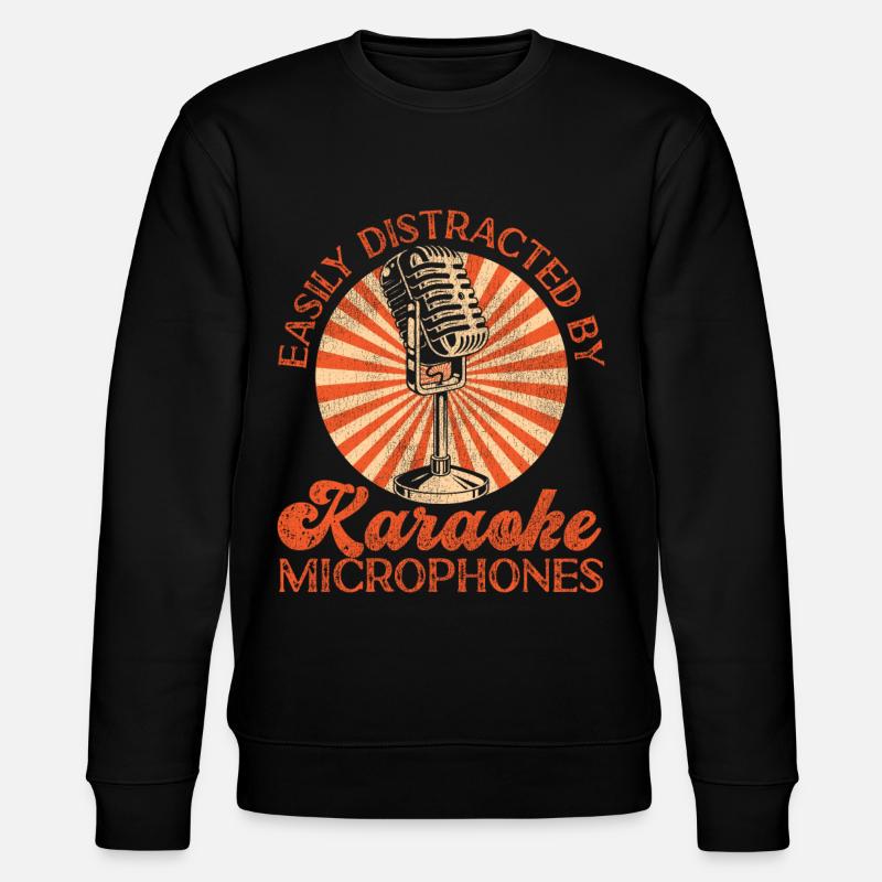 Karaoke Singer Easily Distracted - Stanley/Stella CHANGER Unisex Organic Sweatshirt - black