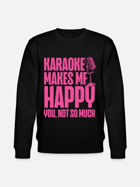 Karaoke Singer 80s Retro Karaoke - Stanley/Stella CHANGER Unisex Organic Sweatshirt - black