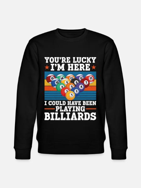 Billiards Pool Player Ball Retro - Stanley/Stella CHANGER Unisex Organic Sweatshirt - black