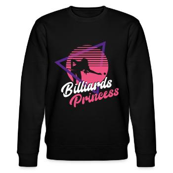 Billiards Pool Player Ball Girl - Stanley/Stella CHANGER Unisex Organic Sweatshirt - black - Front - Nik (191cm) & Marisol (170cm)