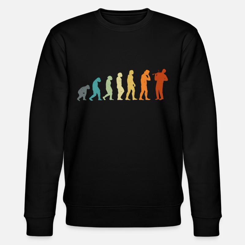 Violin Violinist Evolution Retro - Stanley/Stella CHANGER Unisex Organic Sweatshirt - black