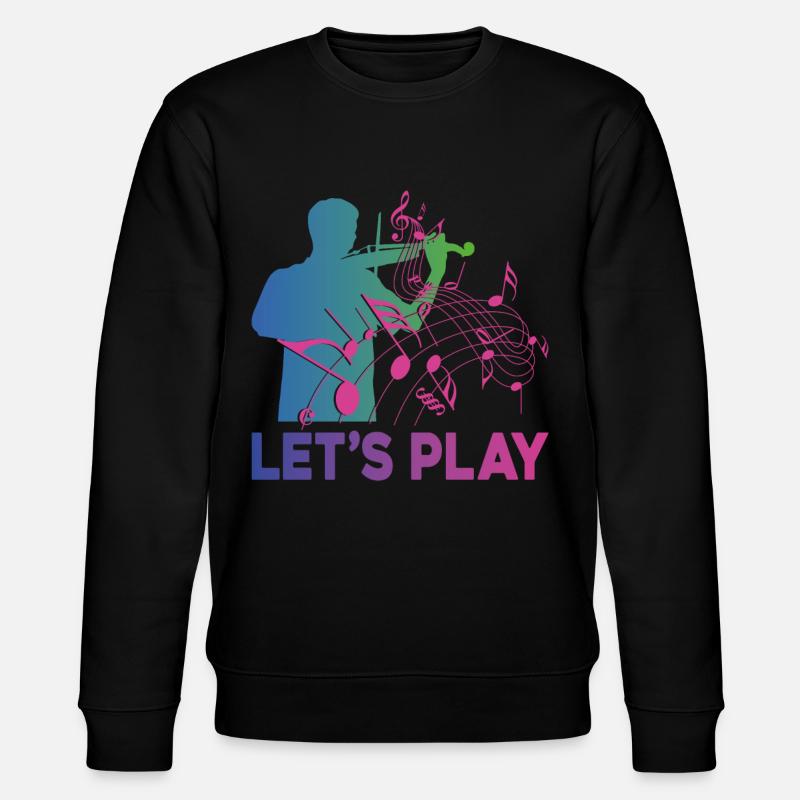 Violin Violinist Retro 80s 90s - Stanley/Stella Unisex Bio-Sweatshirt CHANGER - Schwarz