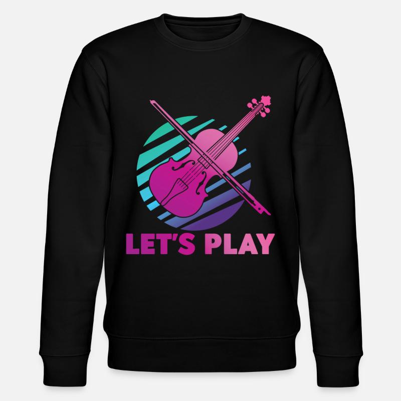 Violin Violinist Retro 80s 90s - Stanley/Stella CHANGER Unisex Organic Sweatshirt - black