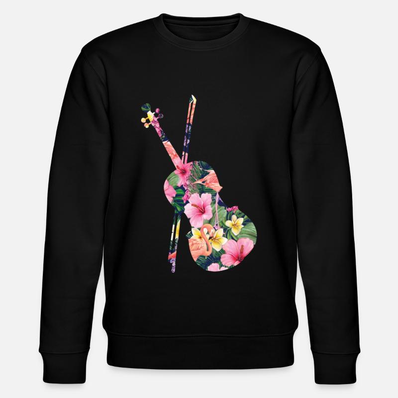 Violon Violoniste Fleur Tropicale - Sweat bio CHANGER Stanley/Stella Unisexe - noir