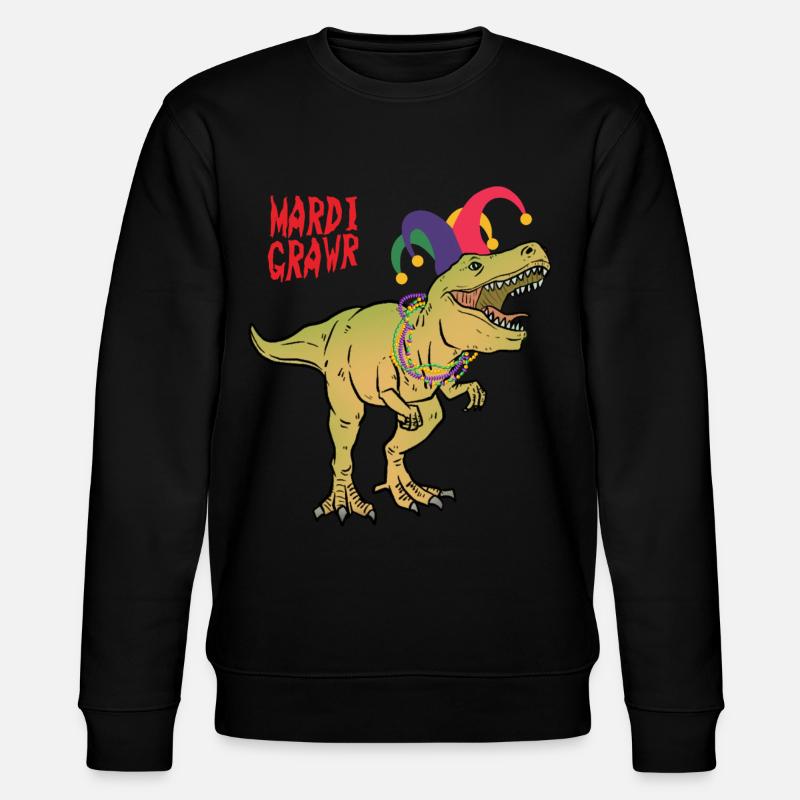 MARDI GRAWR DINOSAURIER - Stanley/Stella Unisex Bio-Sweatshirt CHANGER  - Schwarz