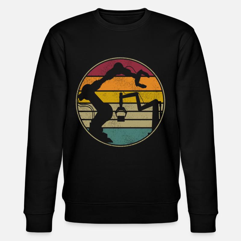 Robot Robotique Ingénieur Rétro - Sweat bio CHANGER Stanley/Stella Unisexe - noir