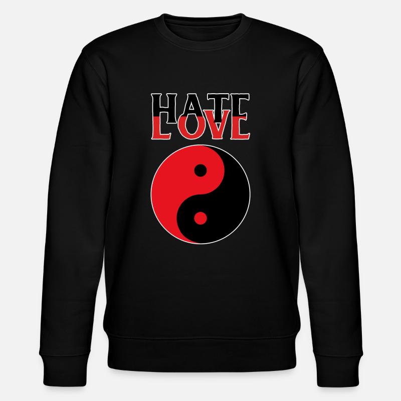 Yin Yang Amour Haine - Sweat bio CHANGER Stanley/Stella Unisexe - noir