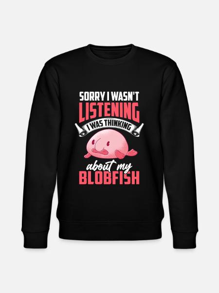 Blev distraheret af blob fisk sjov blob fisk - Stanley/Stella økologisk unisex-sweatshirt CHANGER  - sort