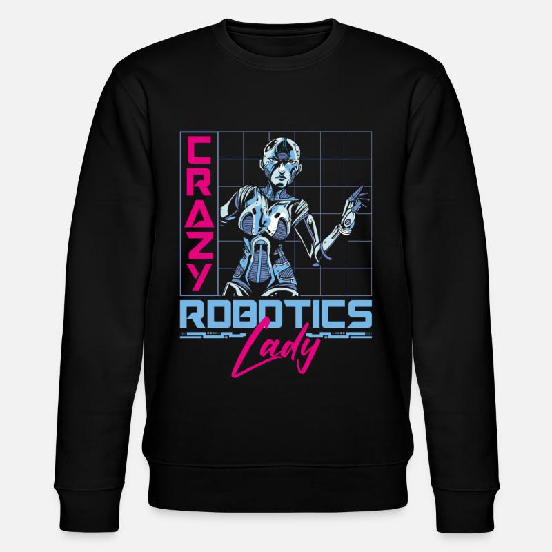 Robot Robotics Engineer Female - Stanley/Stella Unisex Bio-Sweatshirt CHANGER - Schwarz