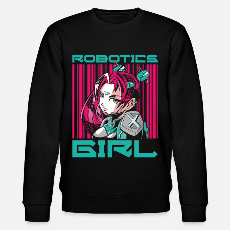 Robot Robotics Engineer Female - Stanley/Stella Unisex Bio-Sweatshirt CHANGER  - Schwarz