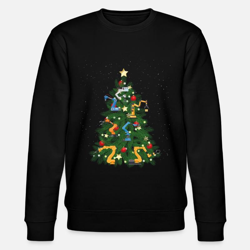Robot Robotics Engineer Christmas - Stanley/Stella CHANGER Unisex Organic Sweatshirt - black