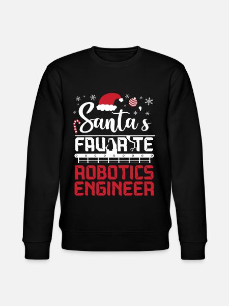 Robot Robotics Engineer Christmas - Stanley/Stella CHANGER Unisex Organic Sweatshirt - black