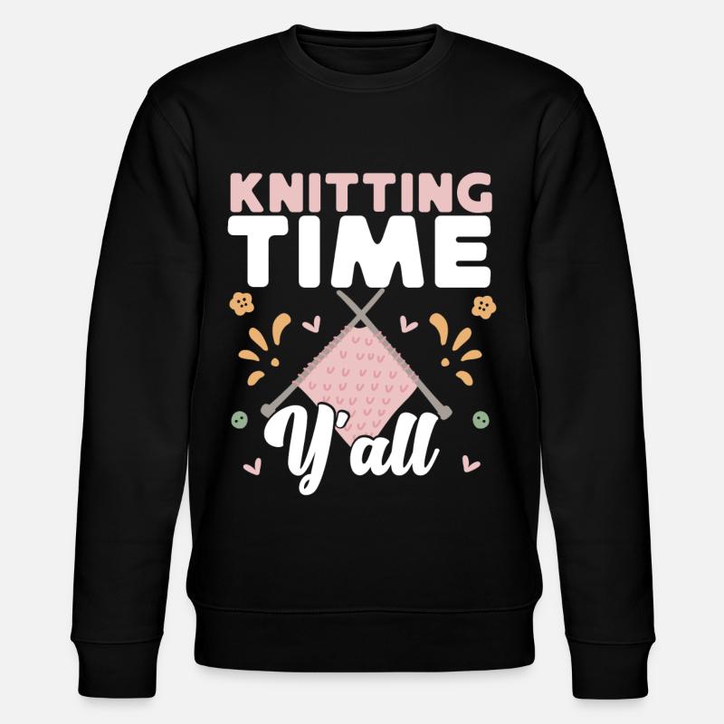 Knitting Knitter Knitting Time - Stanley/Stella CHANGER Unisex Organic Sweatshirt - black