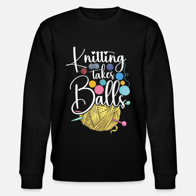 Knitting Knitter Knitting Takes - Stanley/Stella CHANGER Unisex Organic Sweatshirt - black