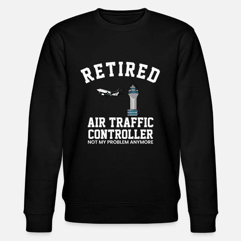 Retired Air traffic controller - Stanley/Stella Unisex Bio-Sweatshirt CHANGER - Schwarz
