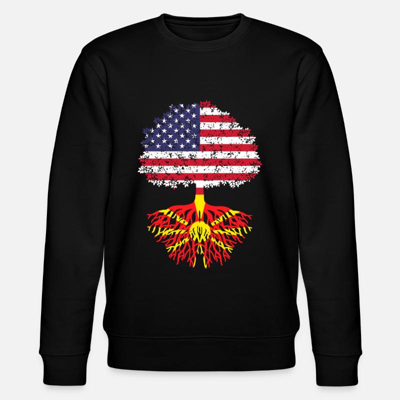 Macédoine drapeau américain, arbre macédoine - Sweat bio CHANGER Stanley/Stella Unisexe - noir