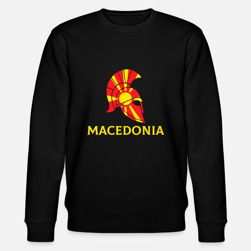 Macedonia flag, macedonia - Stanley/Stella Unisex Bio-Sweatshirt CHANGER  - Schwarz