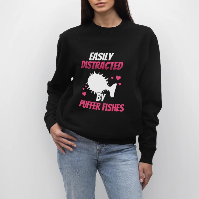 Distrait par le poisson-globe Poisson-globe géant Sweat bio CHANGER Stanley/Stella Unisexe