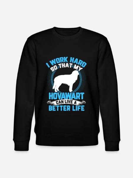 Hovawart arbeite hart derber Bauernhund - Stanley/Stella Unisex Bio-Sweatshirt CHANGER  - Schwarz