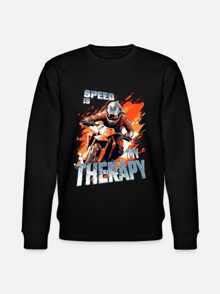 Speed is my Therapy - Dirtbike Motocross Spruch - Stanley/Stella Unisex Bio-Sweatshirt CHANGER  - Schwarz