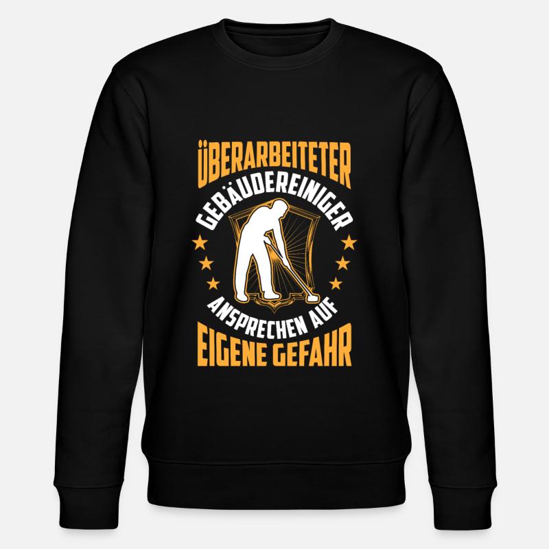 Überarbeiteter Gebäudereiniger Fensterputzer - Stanley/Stella Unisex Bio-Sweatshirt CHANGER  - Schwarz