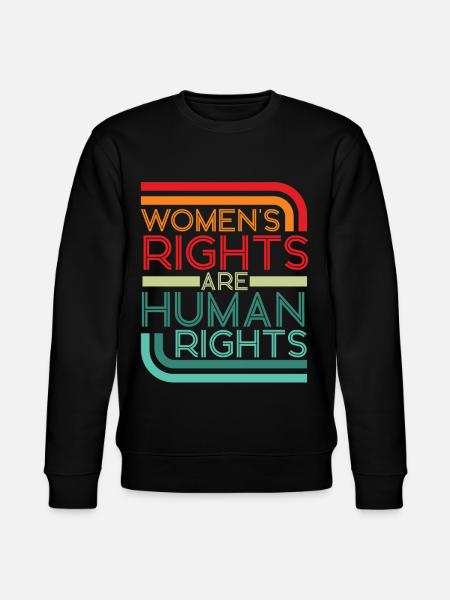 Feminist Retro Women's Rights Are - Stanley/Stella CHANGER Unisex Organic Sweatshirt - black
