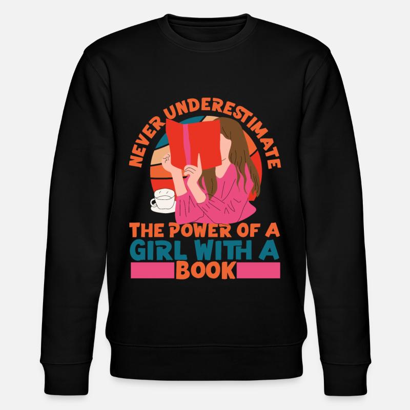 Feminist Never Underestimate The - Stanley/Stella CHANGER Unisex Organic Sweatshirt - black