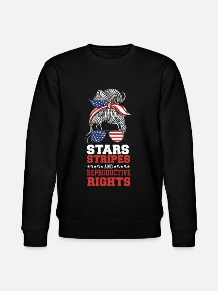 Feminist Stars Stripes & - Stanley/Stella CHANGER Unisex Organic Sweatshirt - black