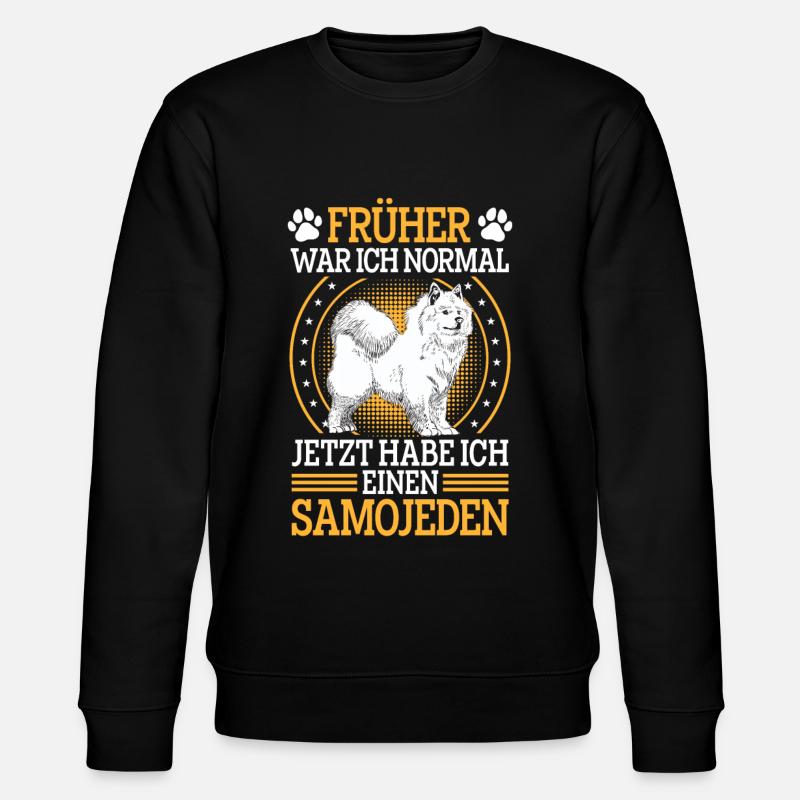 Samojede früher normal Samojedenspitz - Stanley/Stella Unisex Bio-Sweatshirt CHANGER  - Schwarz