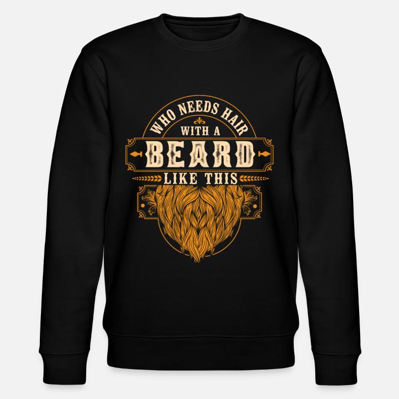 Beard Lover Bearded Man Ginger - Stanley/Stella CHANGER Unisex Organic Sweatshirt - black