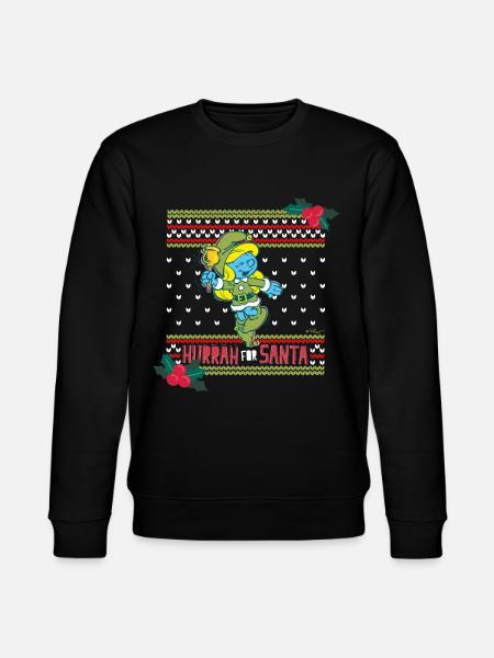The Smurfs Smurfette Hurrah For Santa - Stanley/Stella CHANGER Unisex Organic Sweatshirt - black