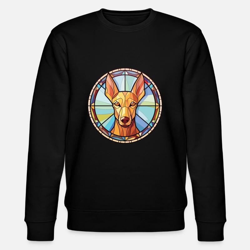 Pharaonenhund-Hunderasse Aquarell-Illustration - Stanley/Stella Unisex Bio-Sweatshirt CHANGER  - Schwarz