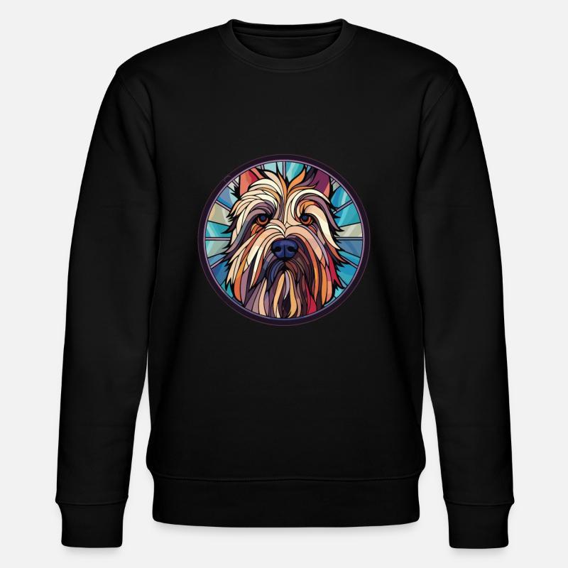 Skye Terrier Hunderasse Aquarell Illustration - Stanley/Stella Unisex Bio-Sweatshirt CHANGER  - Schwarz