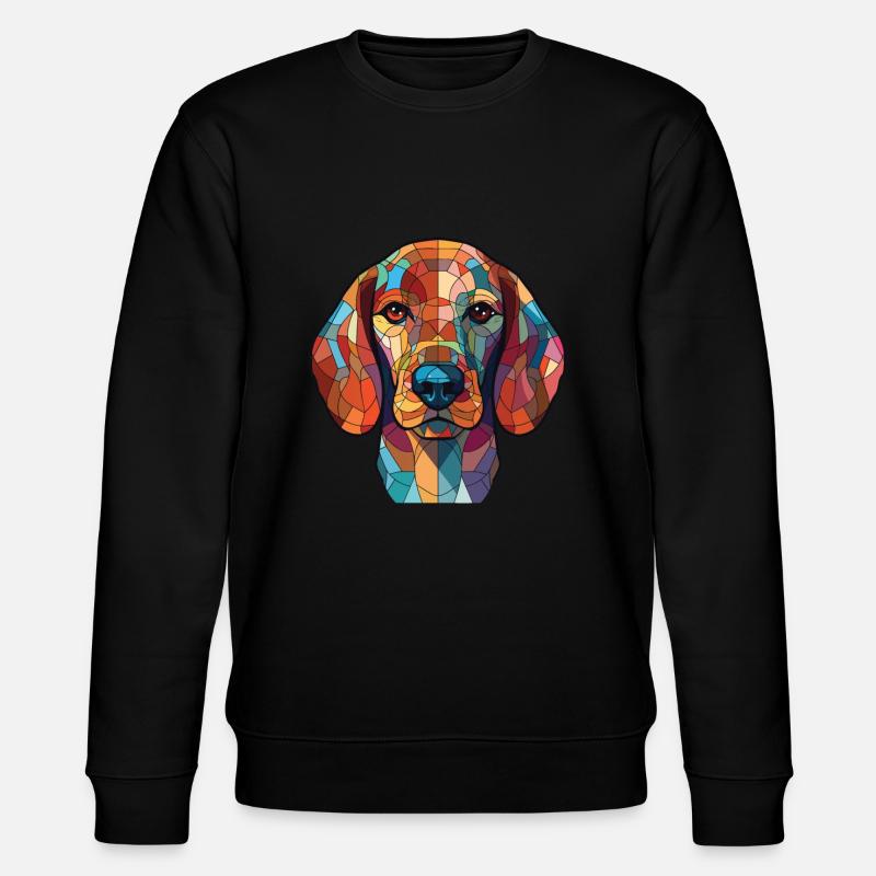 Litauische Jagdhunderasse Aquarellillustration - Stanley/Stella Unisex Bio-Sweatshirt CHANGER  - Schwarz