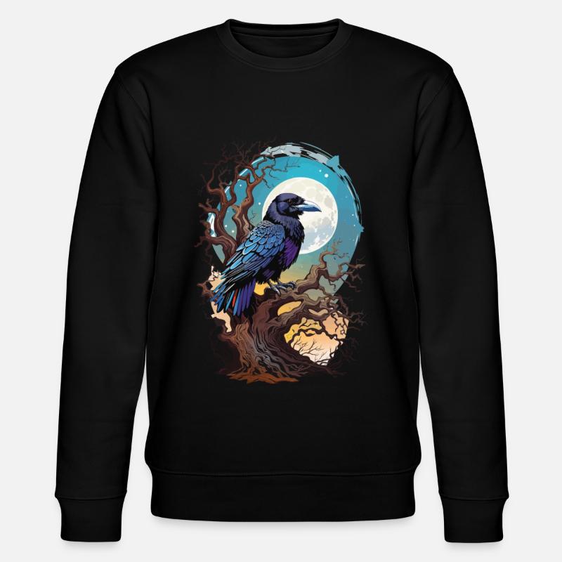 Occulte Raven Design oiseau spirituel - Sweat bio CHANGER Stanley/Stella Unisexe - noir