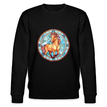 Poney Bébé Cheval Aquarelle Colorée Animal Cartoon - Sweat bio CHANGER Stanley/Stella Unisexe - noir - Devant - Nik (191cm) & Marisol (170cm)
