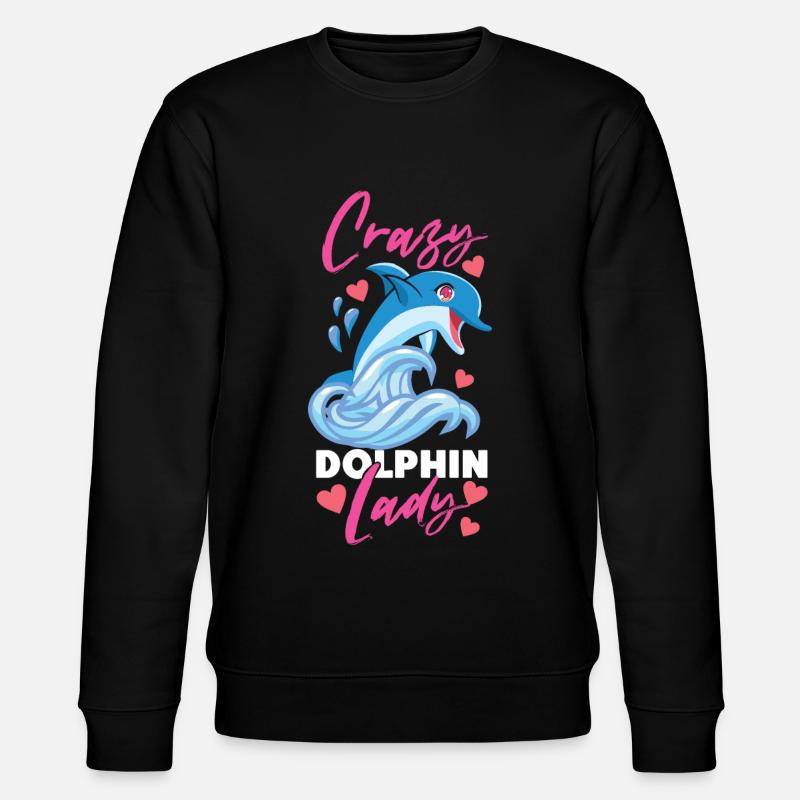 Dolphin Crazy Dolphin Lady - Sweat bio CHANGER Stanley/Stella Unisexe - noir