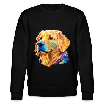 Polygone Golden Retriever - Astucieux Dog Design - Sweat bio CHANGER Stanley/Stella Unisexe - noir - Devant - Nik (191cm) & Marisol (170cm)