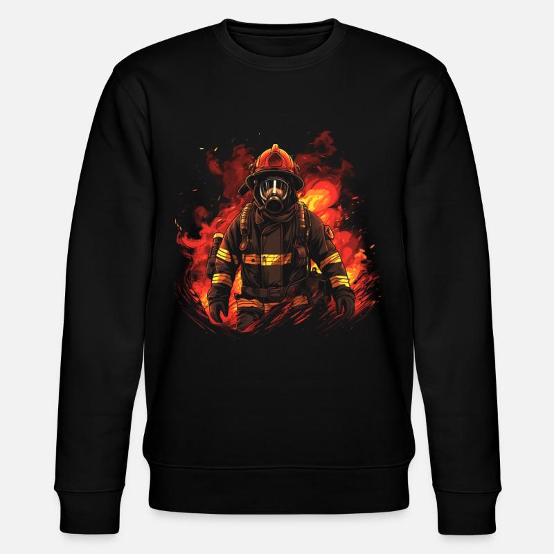 Feuerwehrmann - Stanley/Stella Unisex Bio-Sweatshirt CHANGER  - Schwarz
